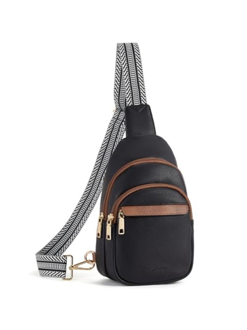 Womens Chest Sling Bag Vegan Leather Crossbody Purse RFID Small Shoulder Travel